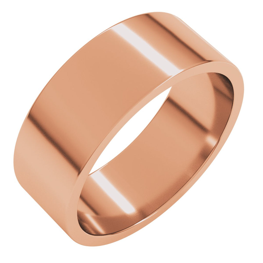 7 mm Flat Band in 14k rose gold