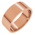 7 mm Flat Band in 14k rose gold