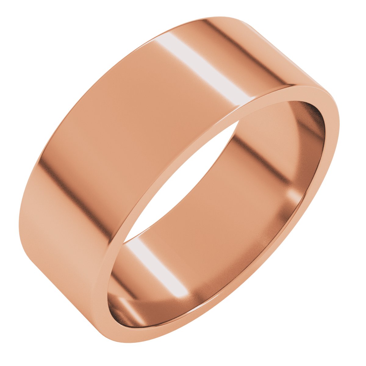 7 mm Flat Band in 14k rose gold