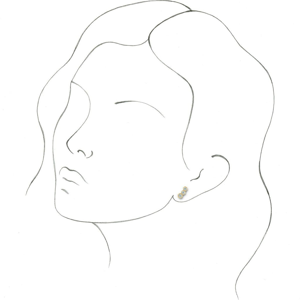 1/2 CTW Natural Diamond Ear Climbers in 14k yellow gold