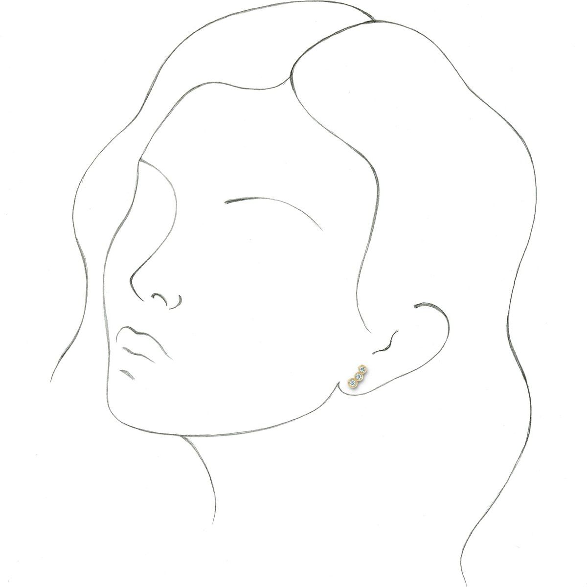 1/2 CTW Natural Diamond Ear Climbers in 14k yellow gold