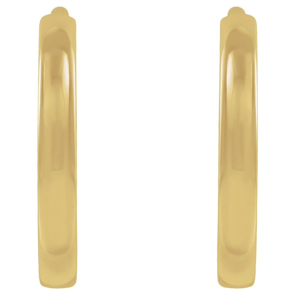 Hinged 10 mm Hoop Earrings in 14k yellow gold