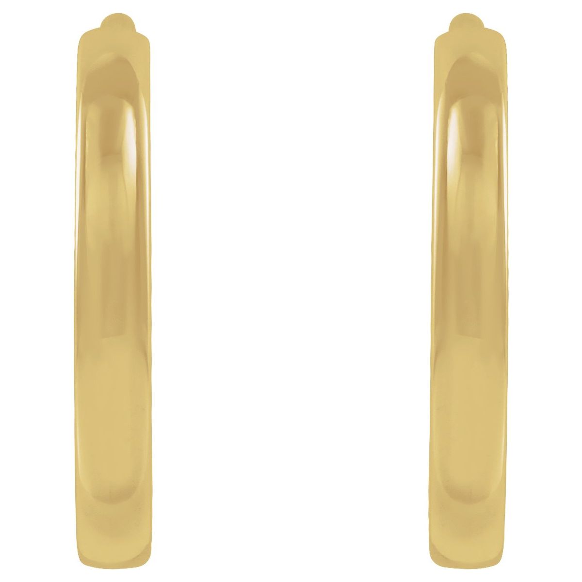 Hinged 10 mm Hoop Earrings in 14k yellow gold