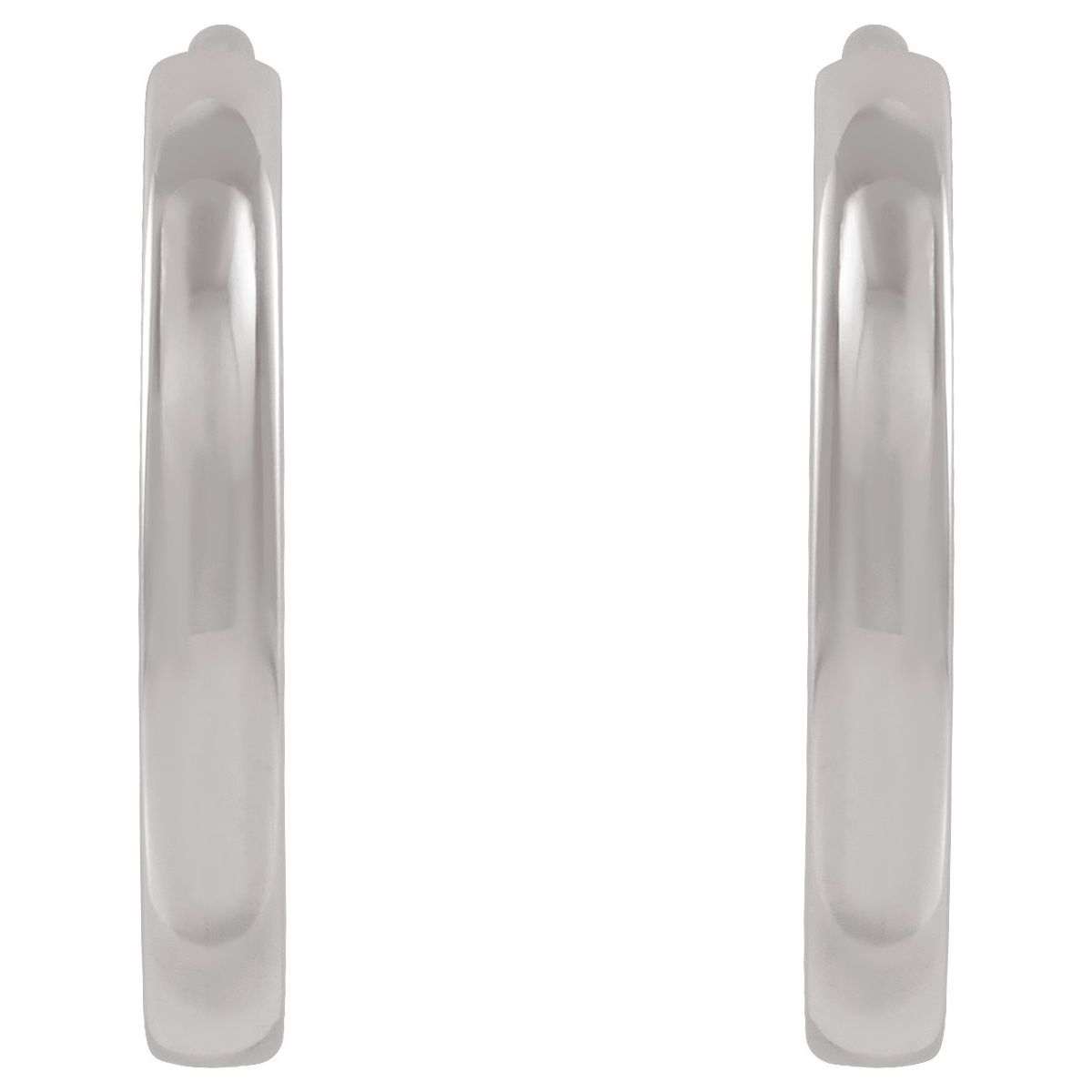 Hinged 10 mm Hoop Earrings in 14k white gold