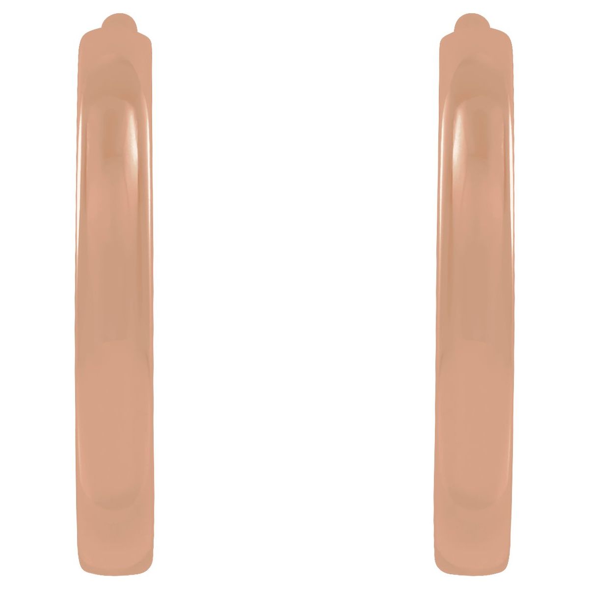Hinged 10 mm Hoop Earrings in 14k rose gold