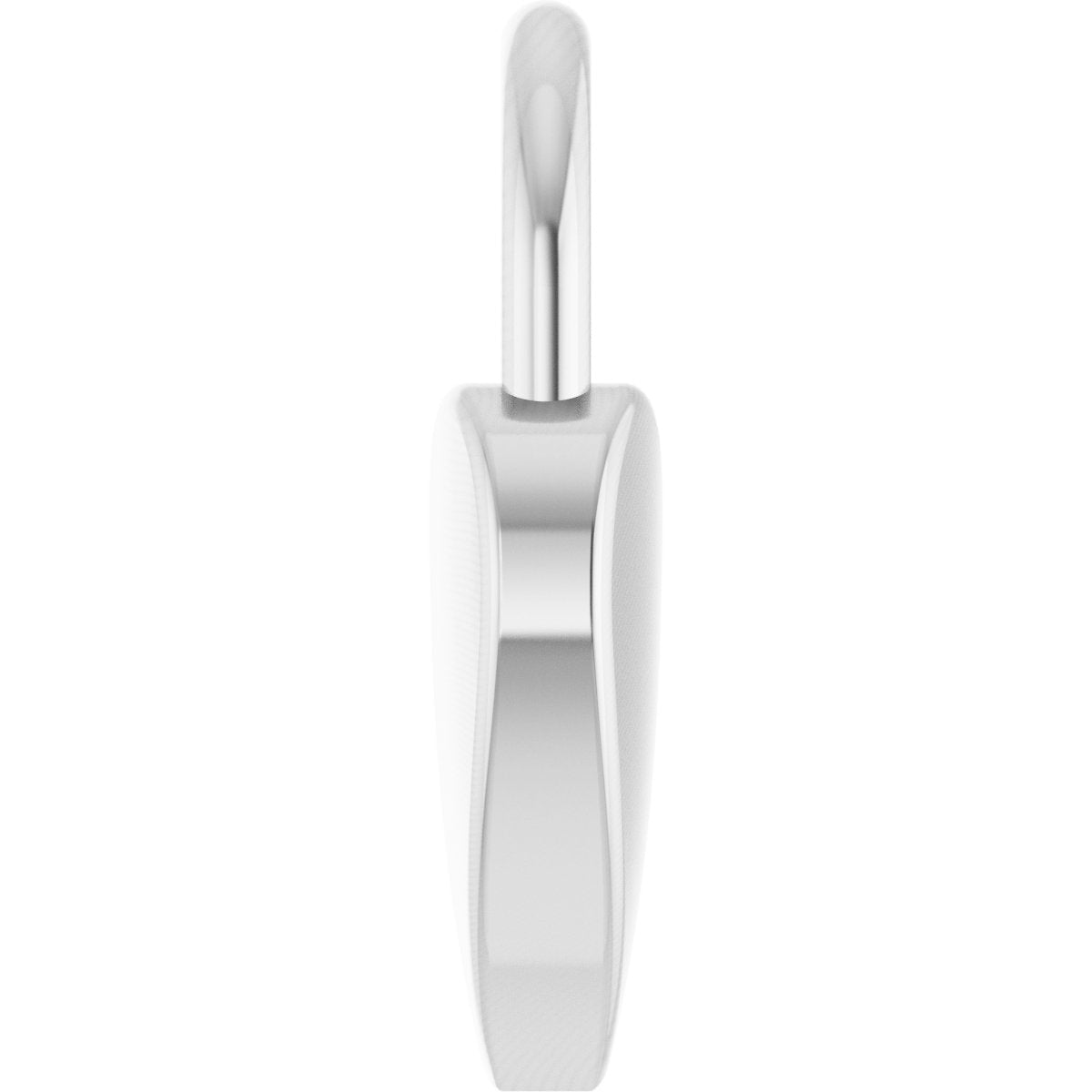 Engravable Heart Lock Pendant in 14k white gold