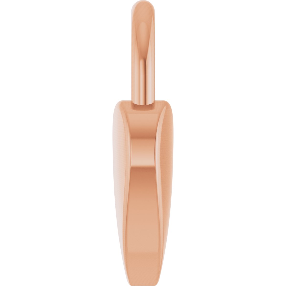 Engravable Heart Lock Pendant in 14k rose gold