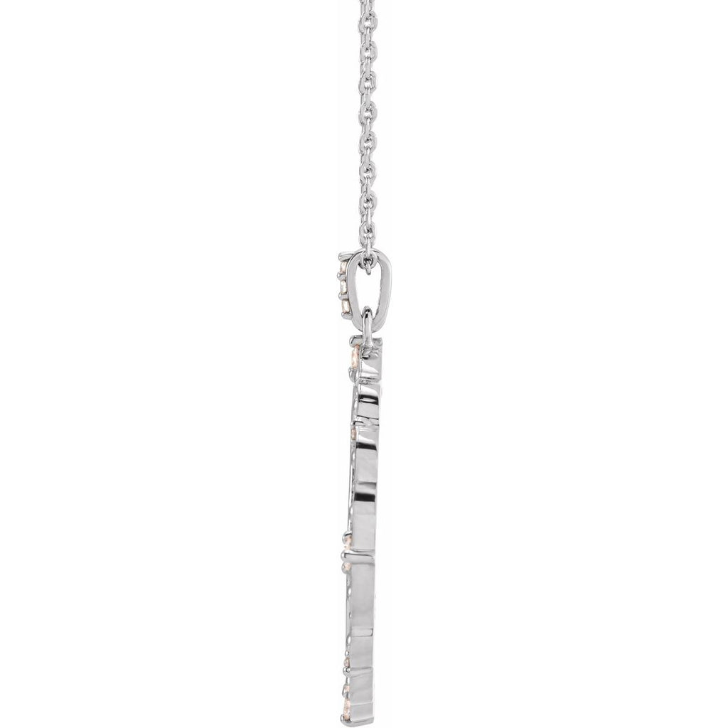 1/6 CTW Natural Diamond Guardian Angel Necklace