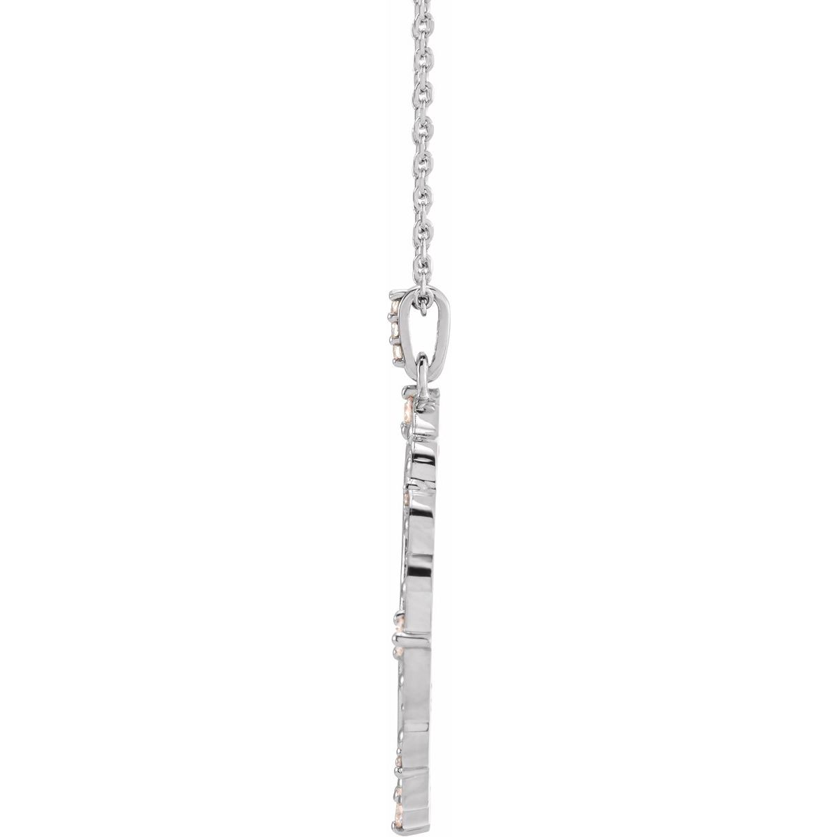 1/6 CTW Natural Diamond Guardian Angel Necklace