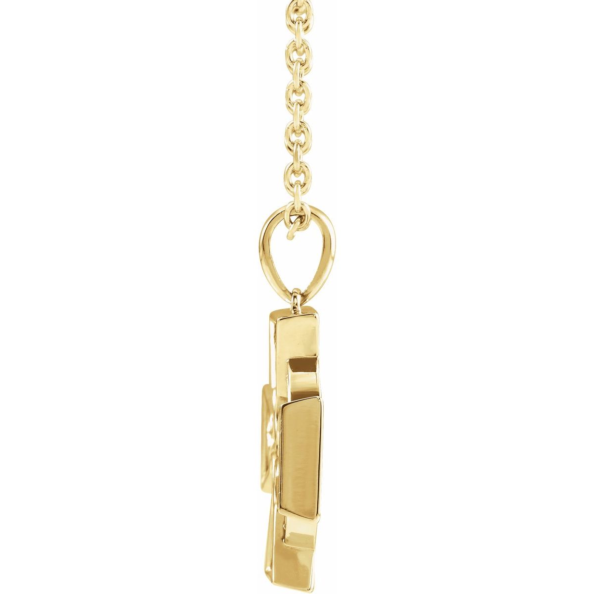 Celtic-Inspired Cross Necklace in 14k yellow gold