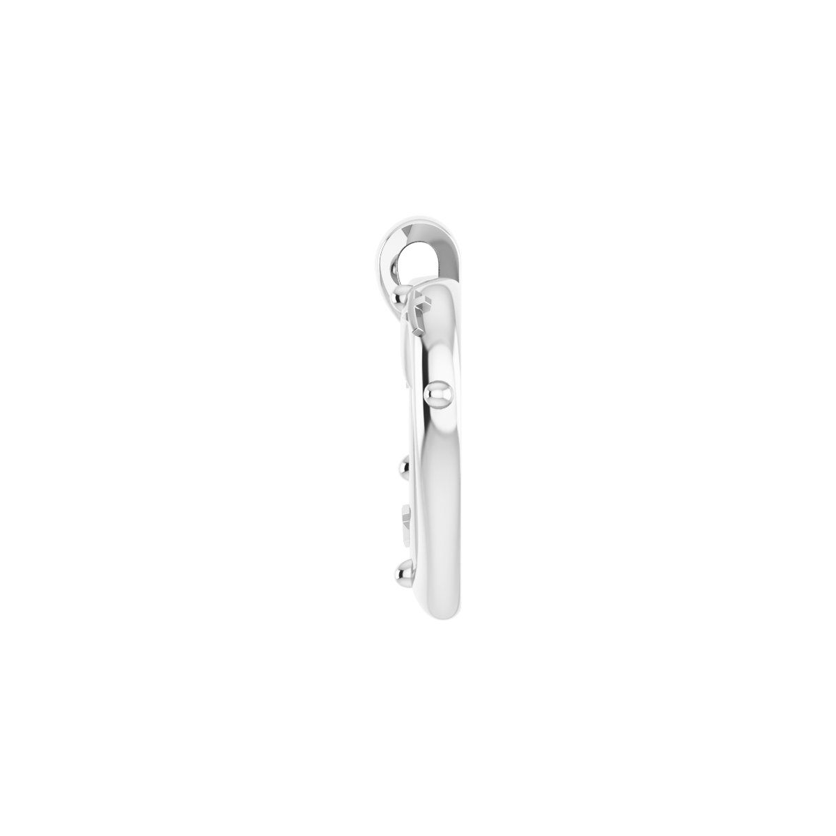 18.55x17.15 mm Rosary Heart Pendant in 14k white gold