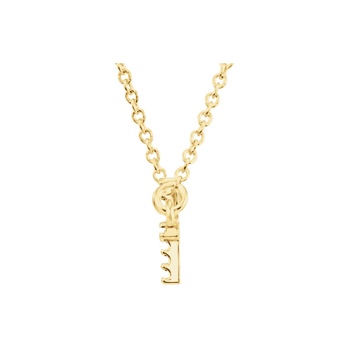 .07 CTW Natural Diamond Sideways Cross Necklace in 14k yellow gold