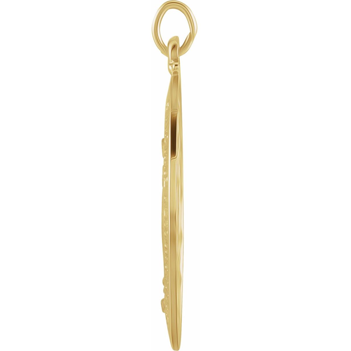 26x18 mm Oval Miraculous Medal in 14k yellow gold