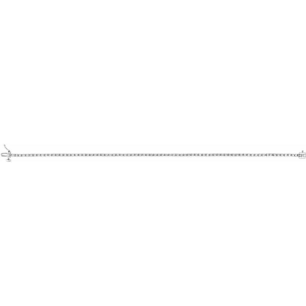 1 CTW Lab-Grown Diamond Line Bracelet in 14k white gold