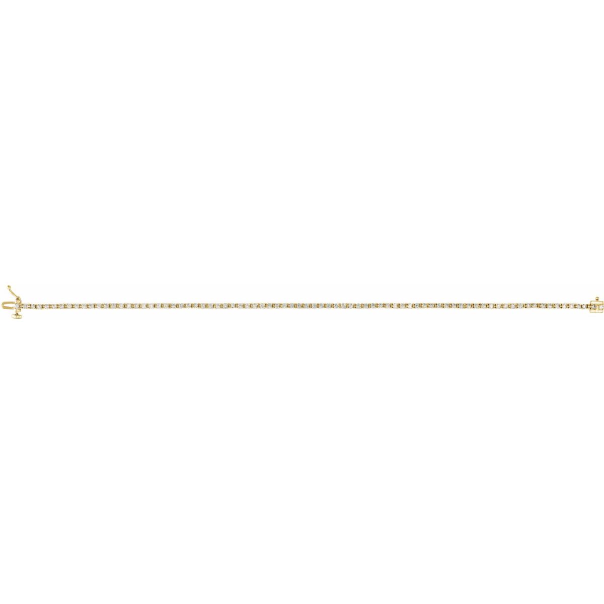 1 CTW Lab-Grown Diamond Line Bracelet in 14k yellow gold