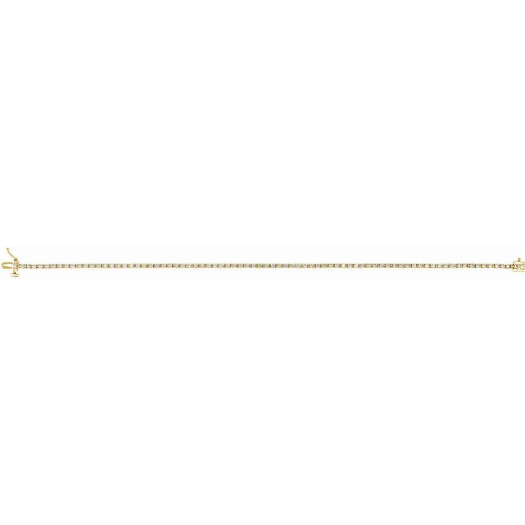 1 CTW Natural Diamond Line Bracelet in 14k yellow gold