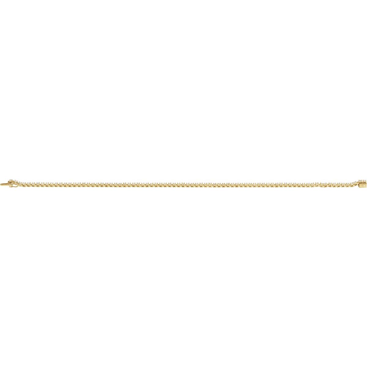 1 CTW Lab-Grown Diamond Line Bracelet in 14k yellow gold