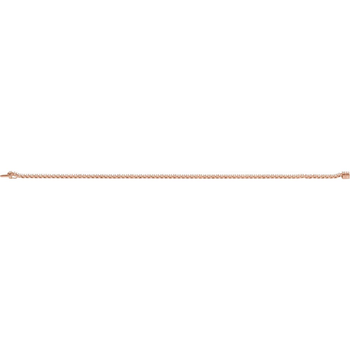 1 CTW Lab-Grown Diamond Line Bracelet in 14k rose gold