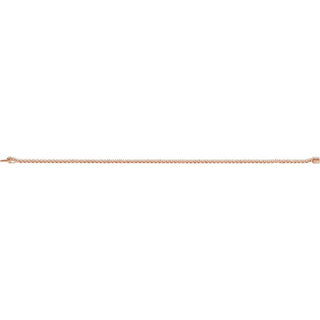 1 CTW Natural Diamond Line Bracelet in 14k rose gold