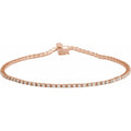 1 CTW Lab-Grown Diamond Line Bracelet in 14k rose gold