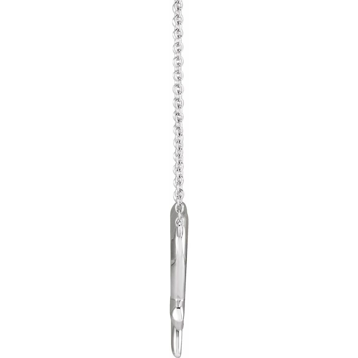 Cross & Open Heart Necklace in 14k white gold