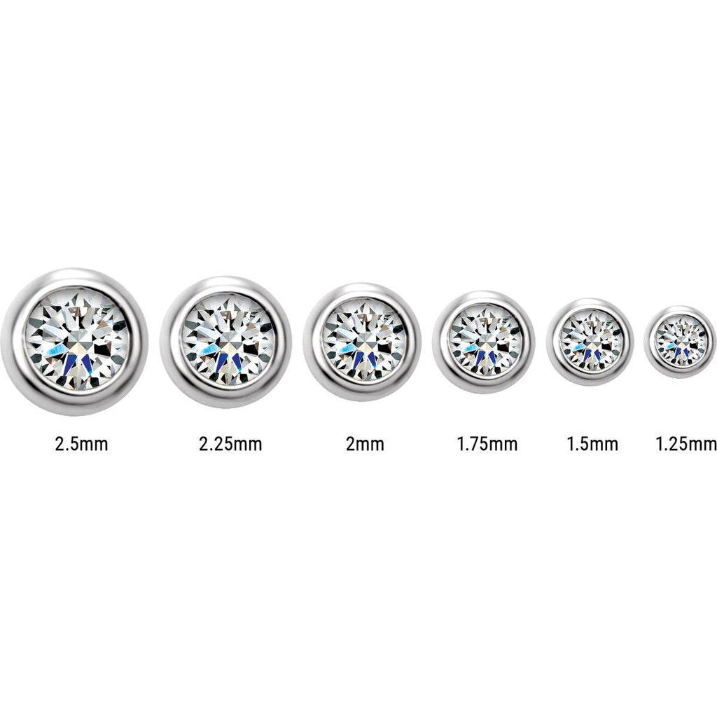 .04 CTW Natural Diamond Micro Bezel-Set Earrings in 14k rose gold