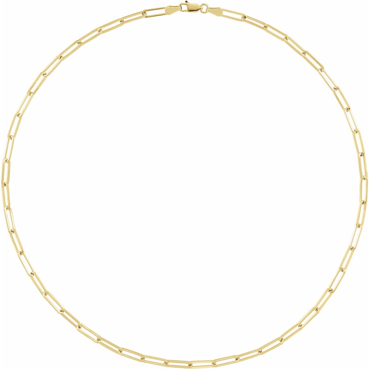 3.85 mm Paperclip-Style Chain in 14k yellow gold