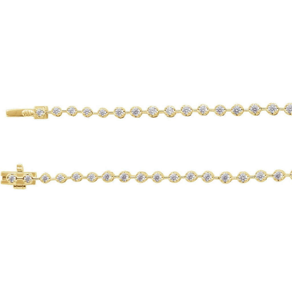 6 3/4 CTW Lab-Grown Diamond Line Necklace in 14k yellow gold