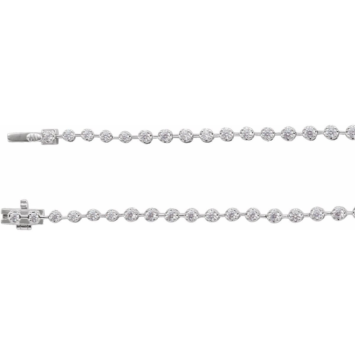 6 3/4 CTW Lab-Grown Diamond Line Necklace in 14k white gold