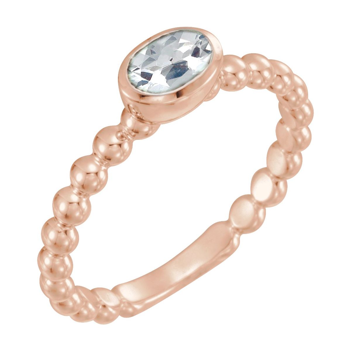 .05 CTW Natural Diamond Family Stackable Ring in 14k rose gold