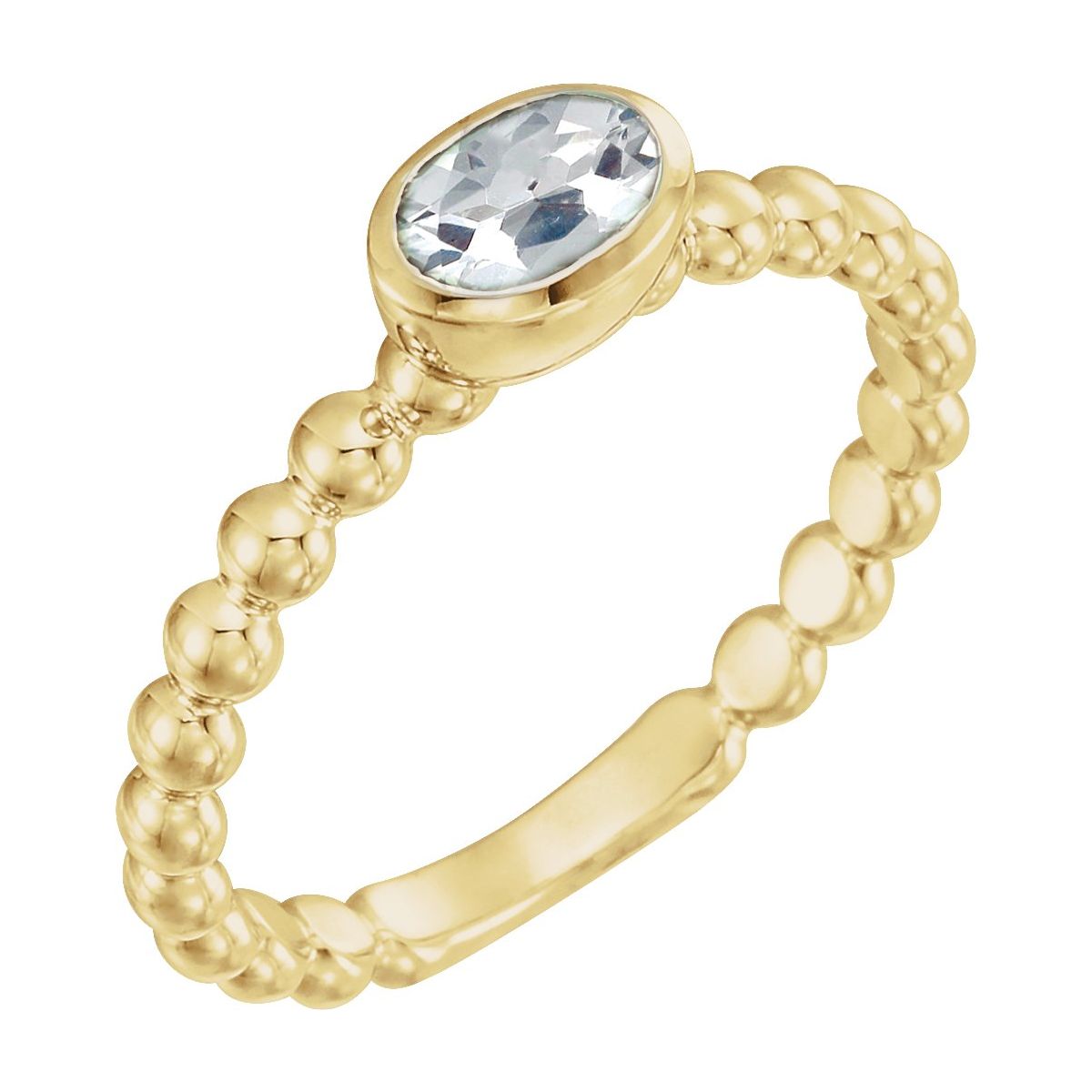 .05 CTW Natural Diamond Family Stackable Ring in 14k yellow gold