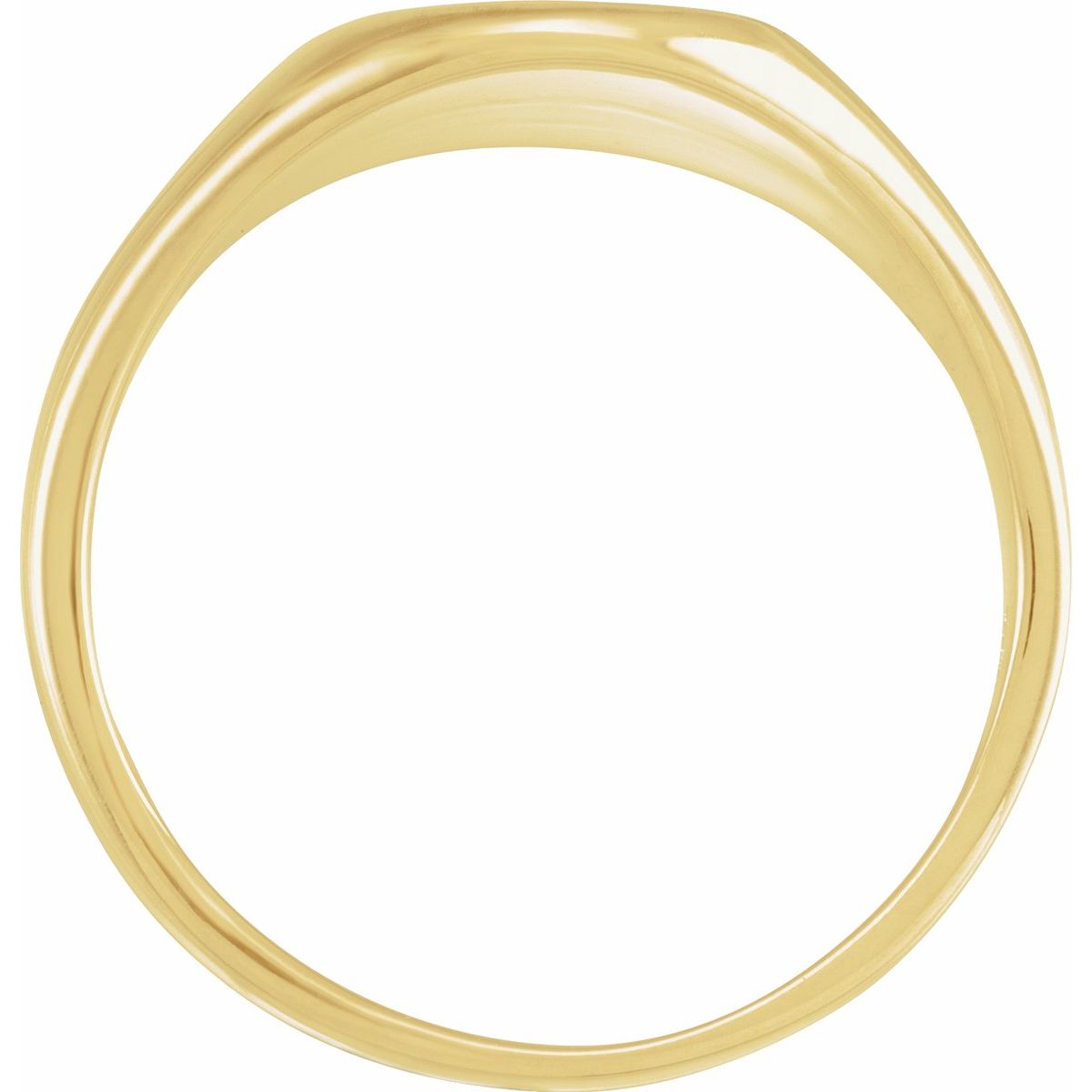 14.6x12.1 mm Oval Signet Ring