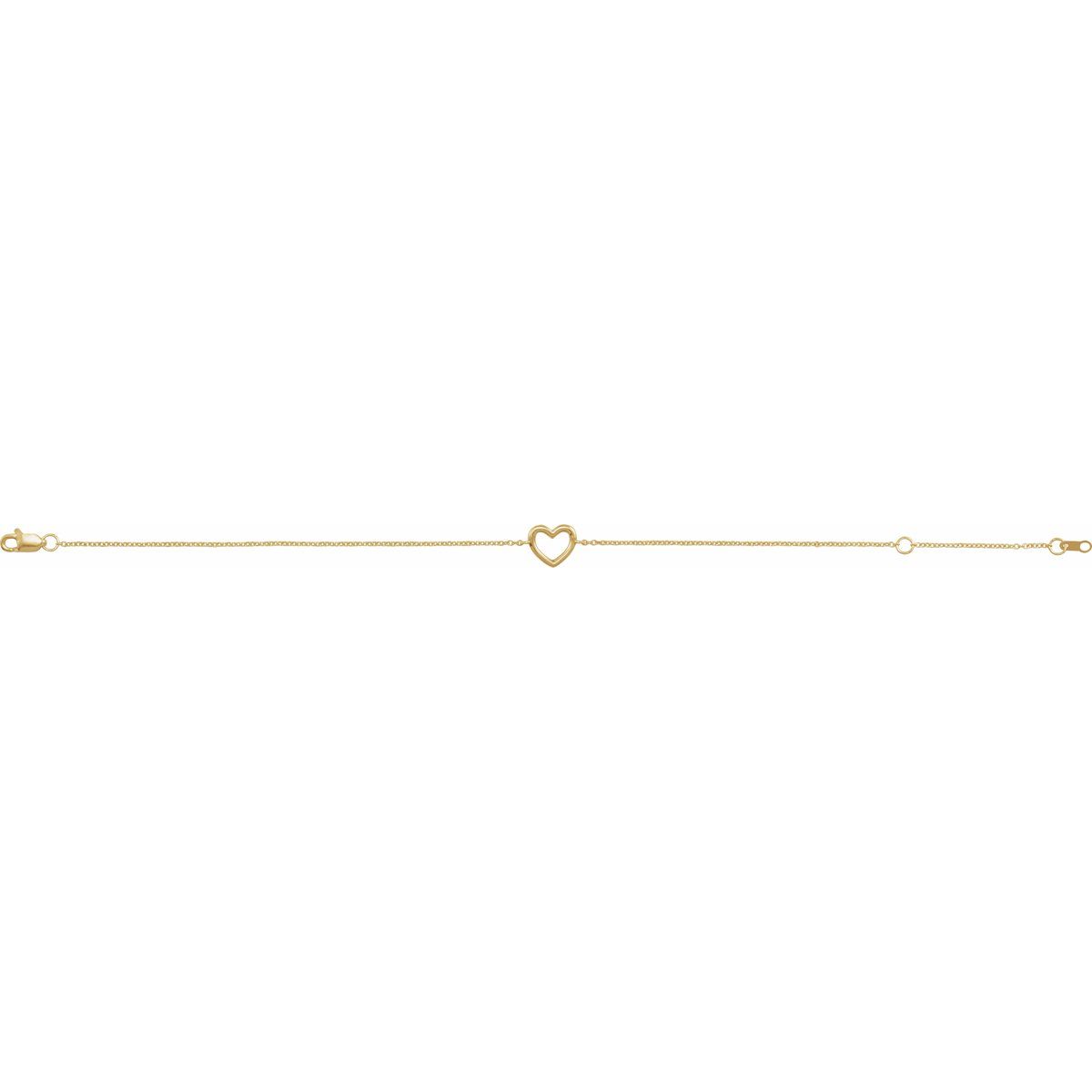 Heart Bracelet in 14k yellow gold
