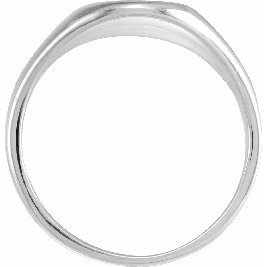 14.6x12.1 mm Oval Signet Ring