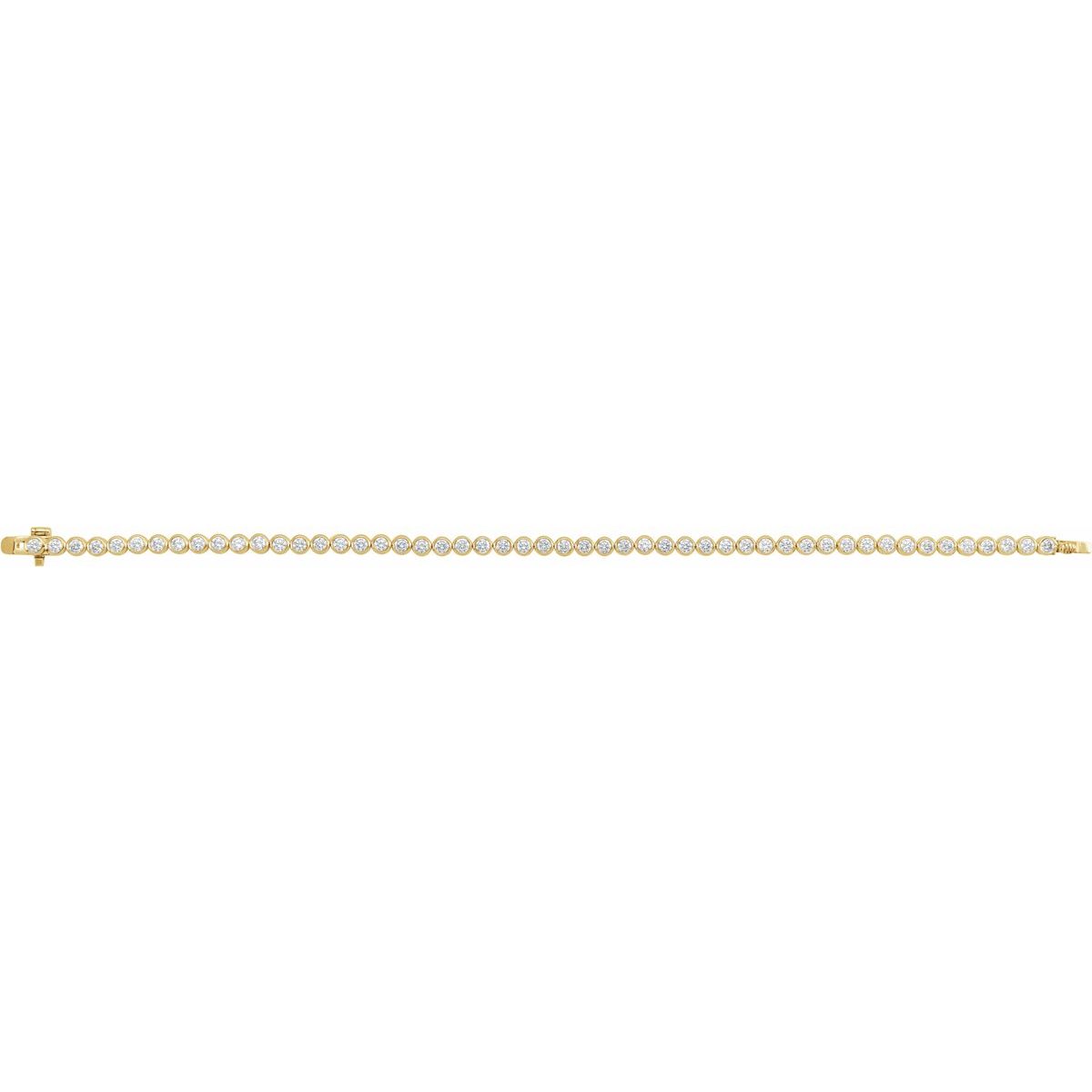 3 1/2 CTW Lab-Grown Diamond Bezel-Set Bracelet in 14k yellow gold