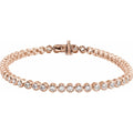3 1/2 CTW Lab-Grown Diamond Bezel-Set Bracelet in 14k rose gold