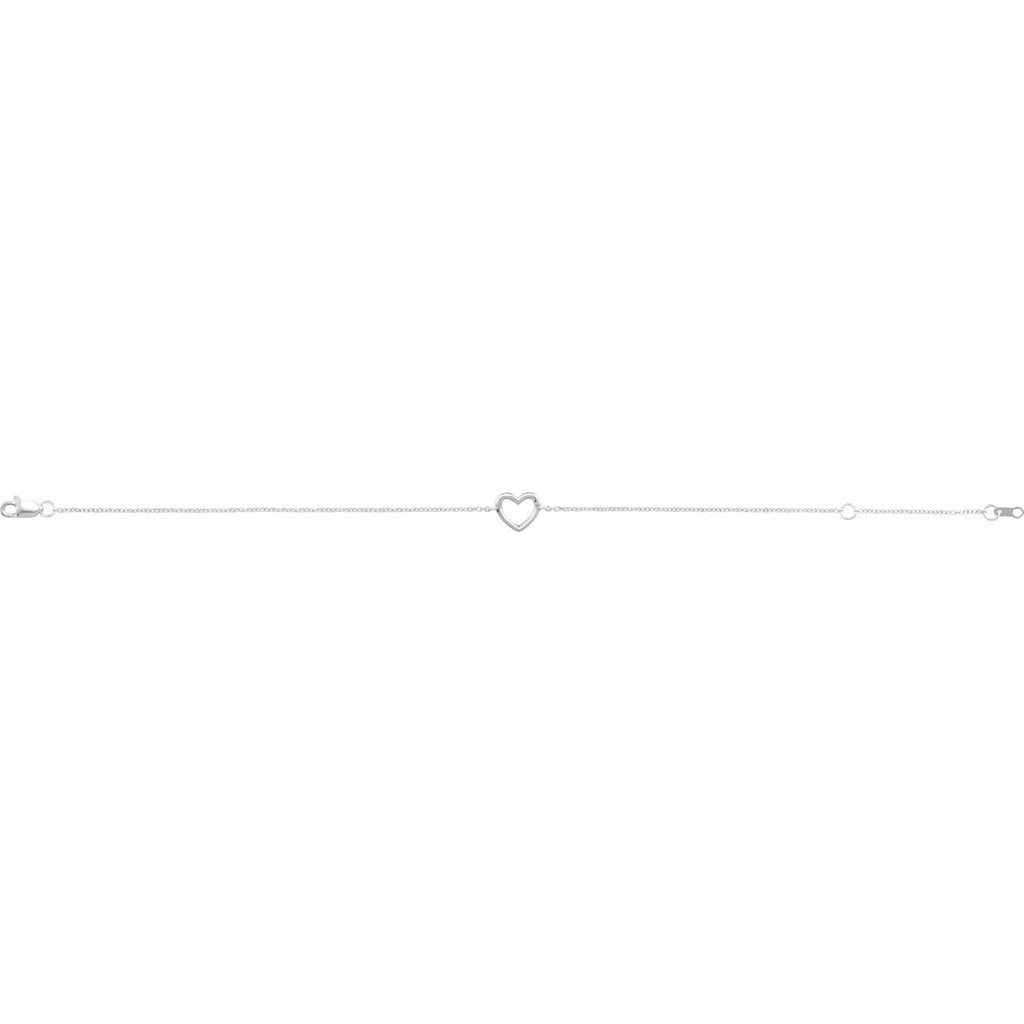 Heart Bracelet in 14k white gold
