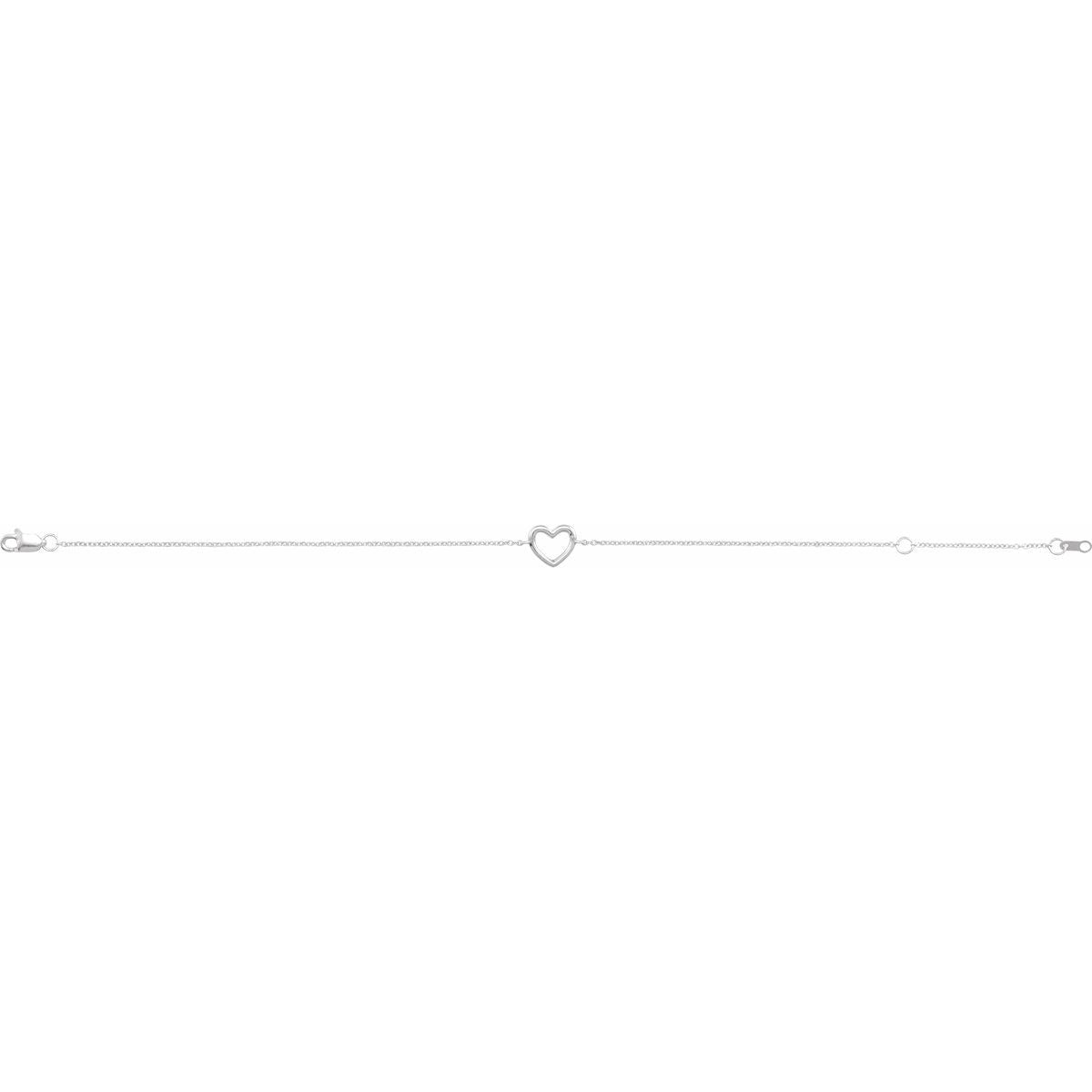 Heart Bracelet in 14k white gold