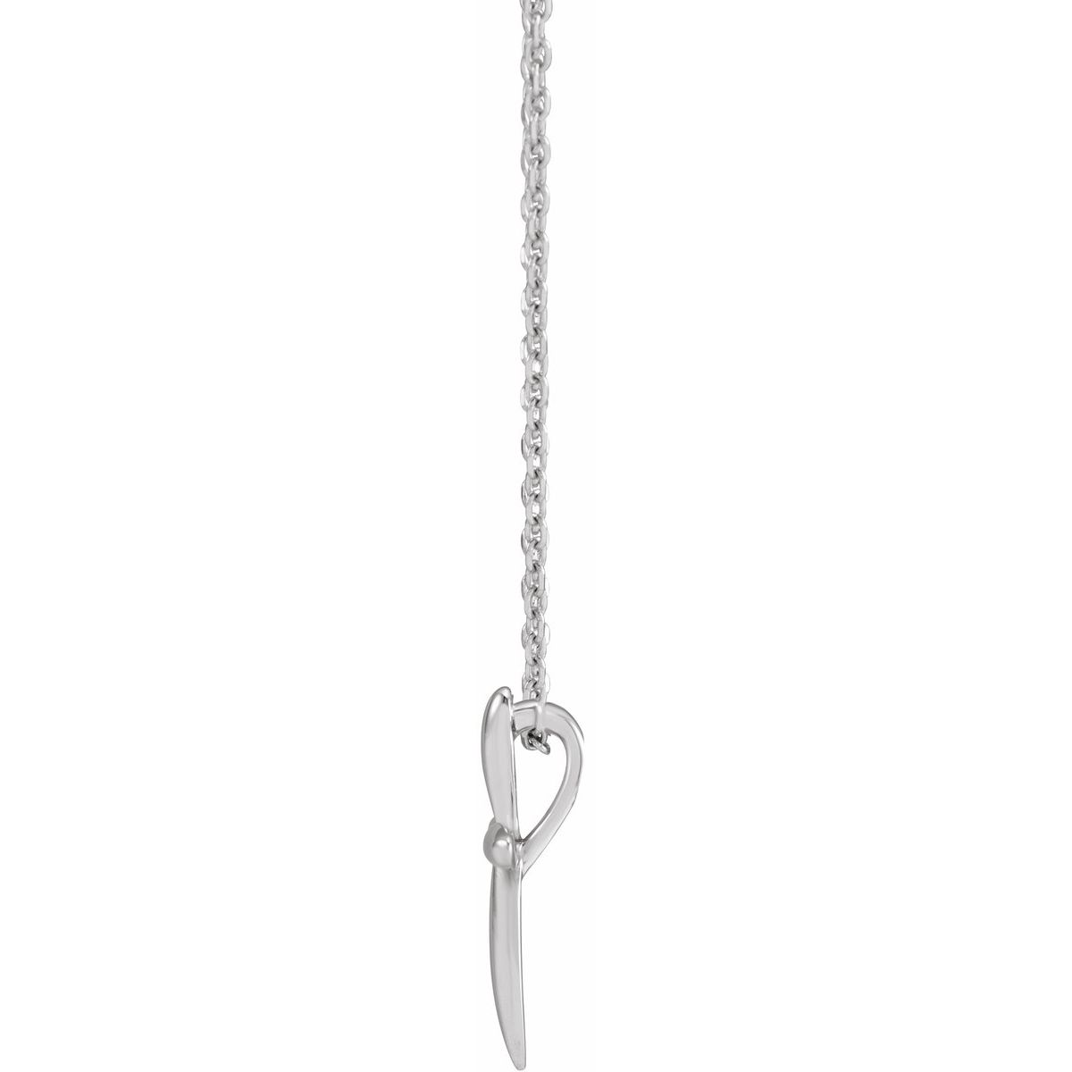 14.65x11.2 mm Cross Necklace in 14k white gold