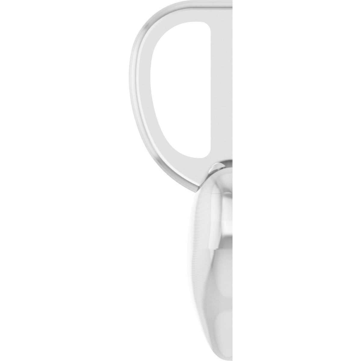 Puffed Heart Charm/Pendant in 14k white gold