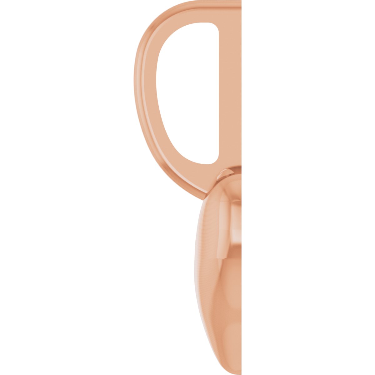 Puffed Heart Charm/Pendant in 14k rose gold