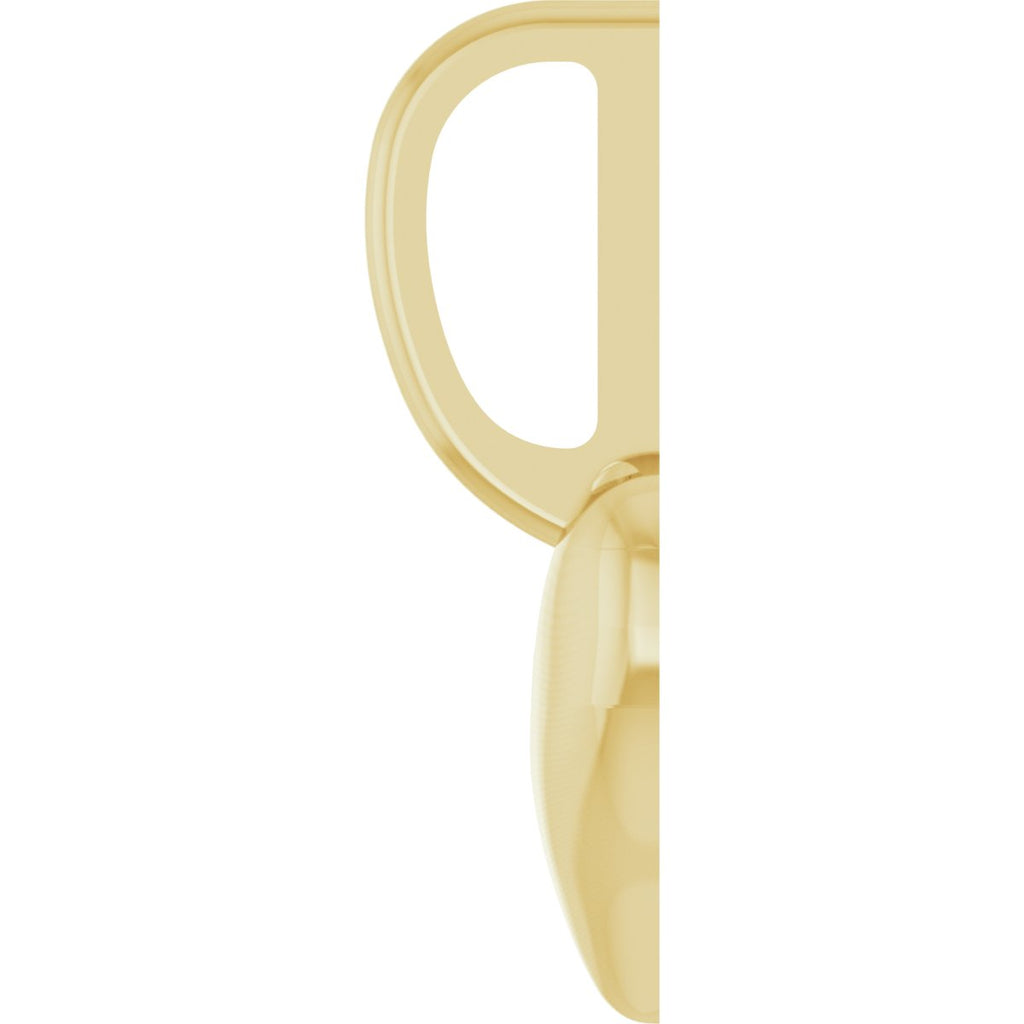 Puffed Heart Charm/Pendant in 14k yellow gold