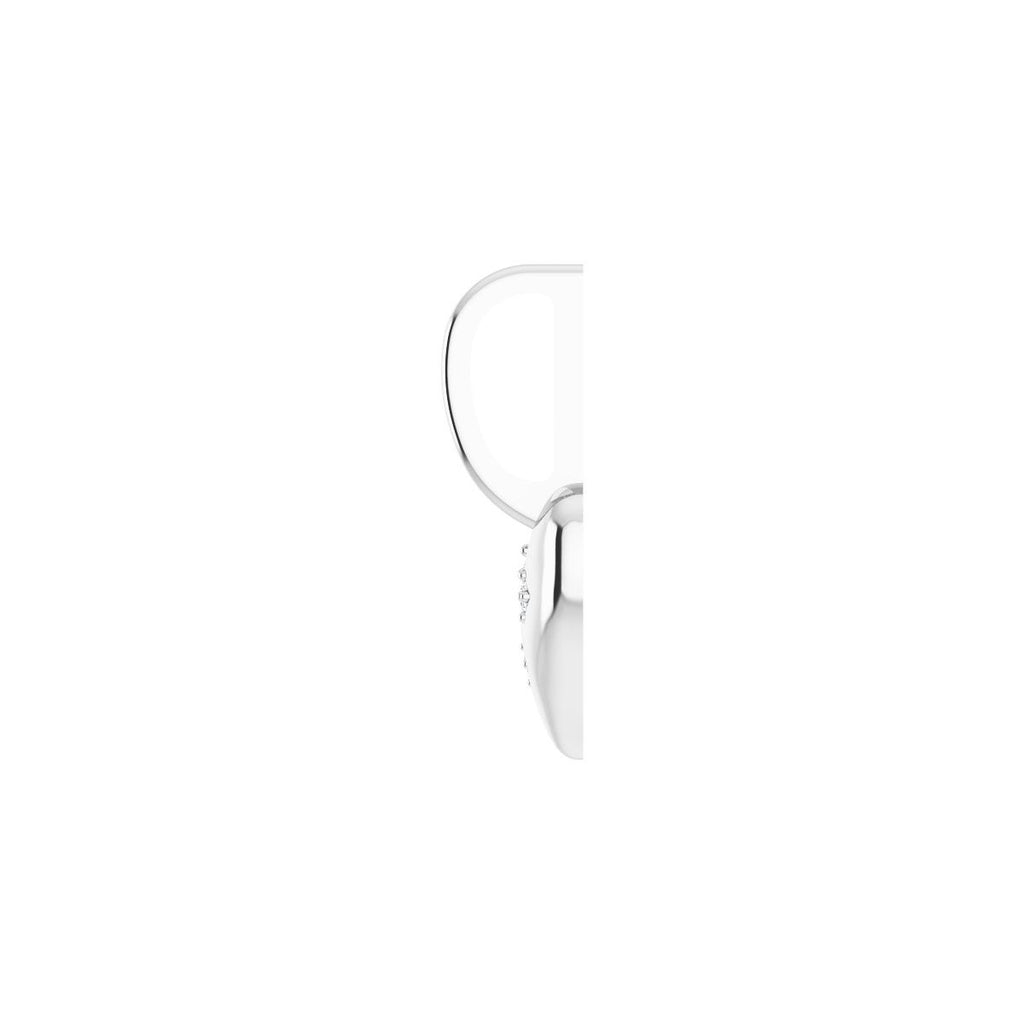 .01 CTW Natural Diamond Heart Charm/Pendant in 14k white gold