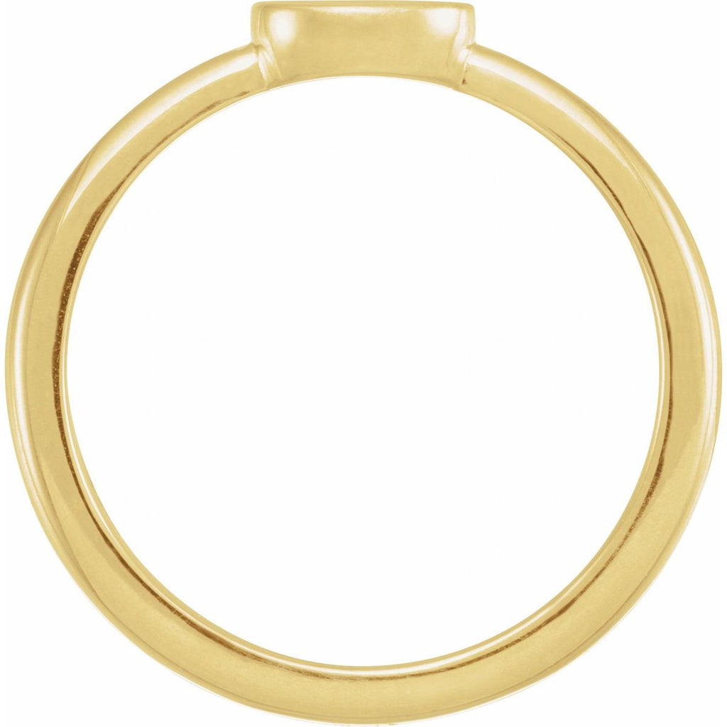 6.75x5 mm Oval Engravable Ring in 14k yellow gold