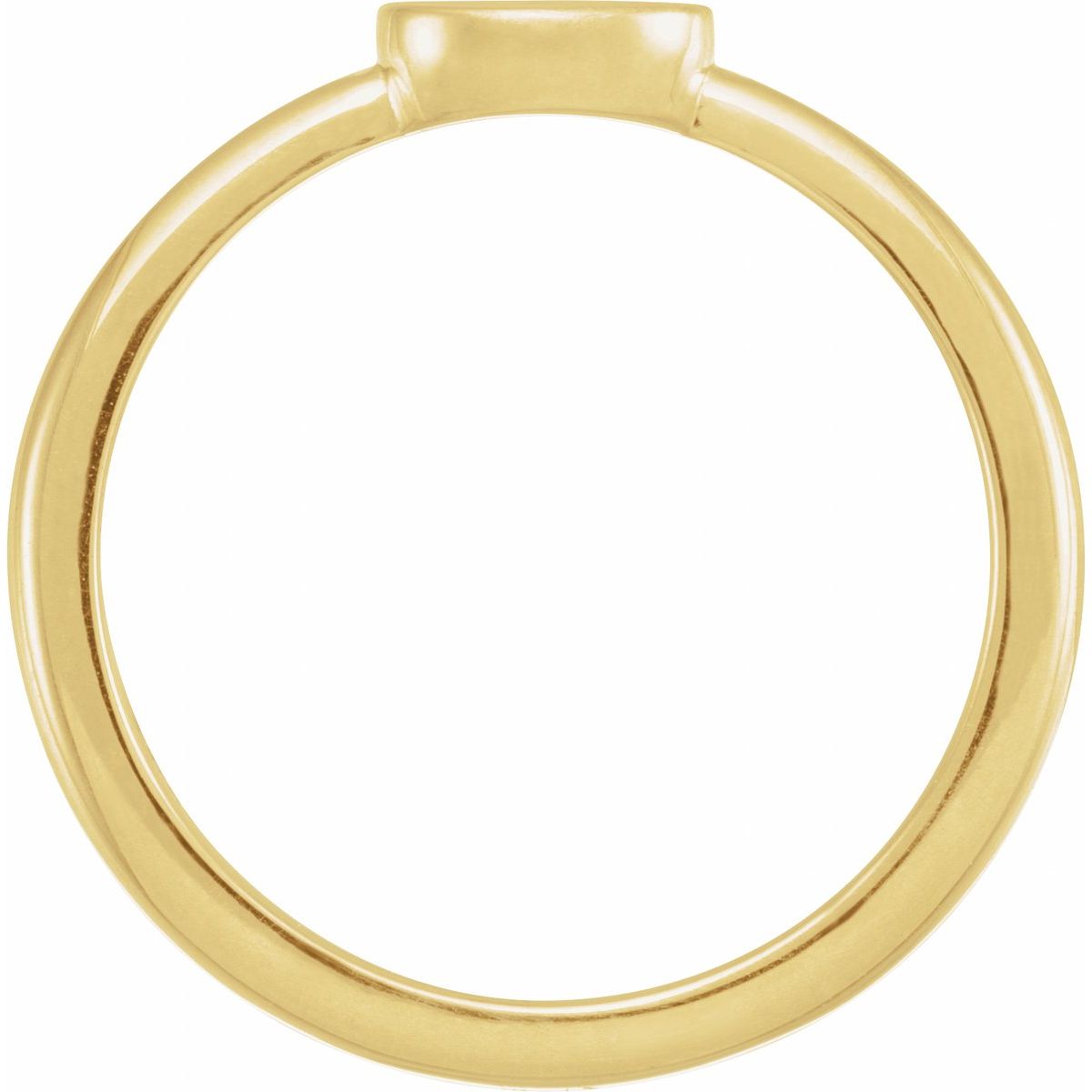6.75x5 mm Oval Engravable Ring in 14k yellow gold