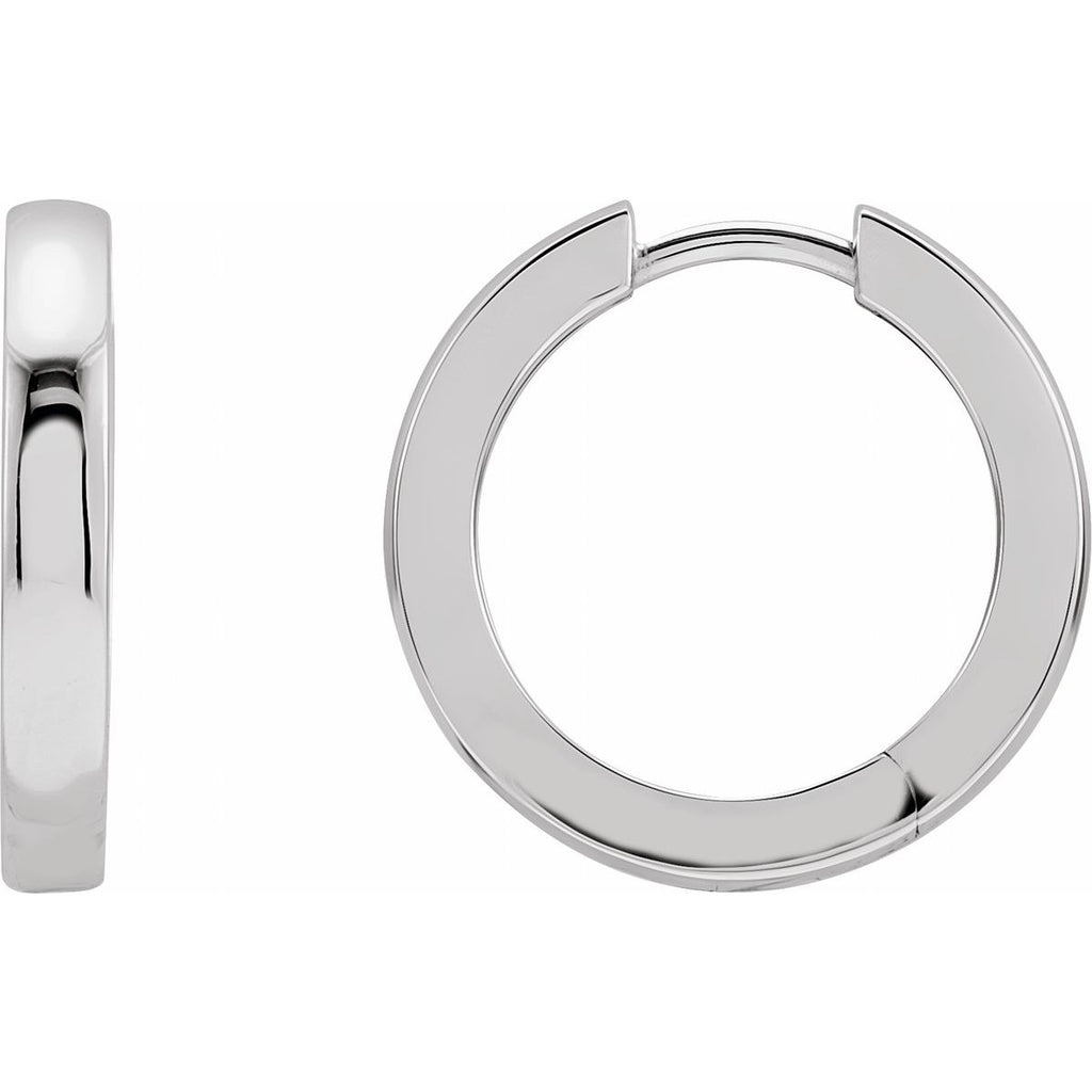 Hinged 16 mm Hoop Earrings in 14k rose gold