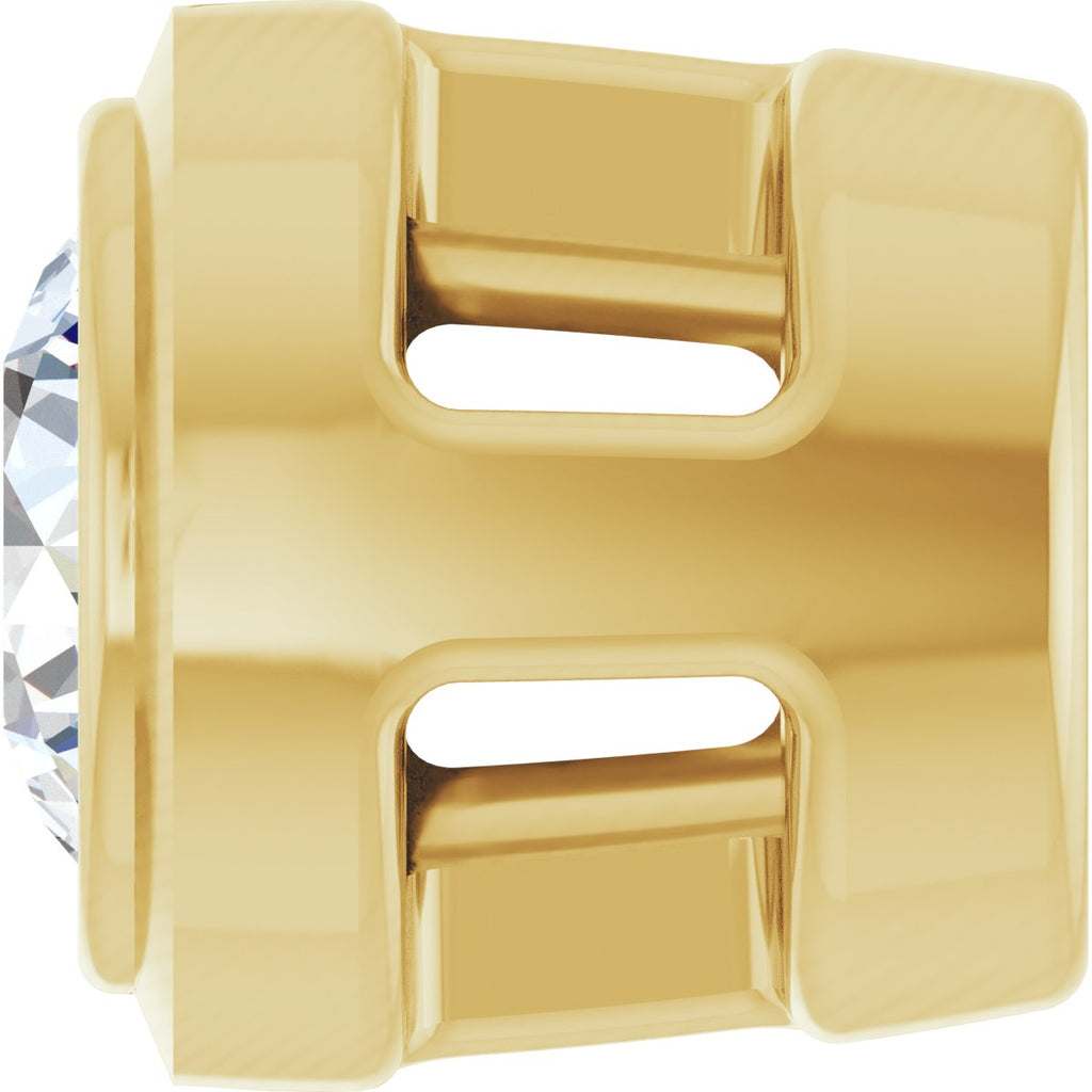 .06 CT Natural Diamond Slide Pendant in 14k yellow gold