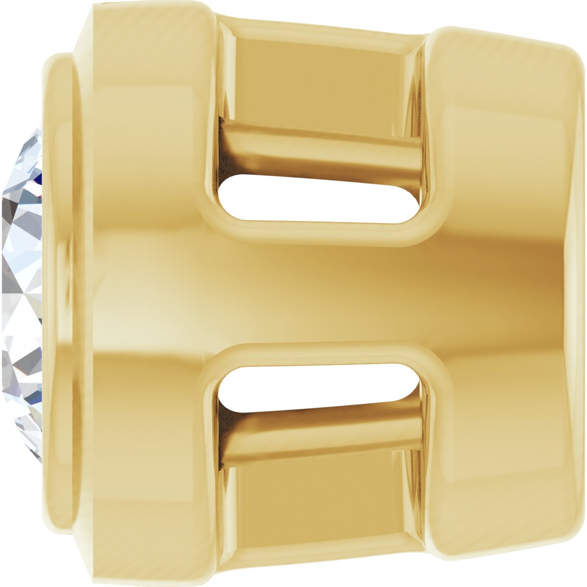 .06 CT Natural Diamond Slide Pendant in 14k yellow gold