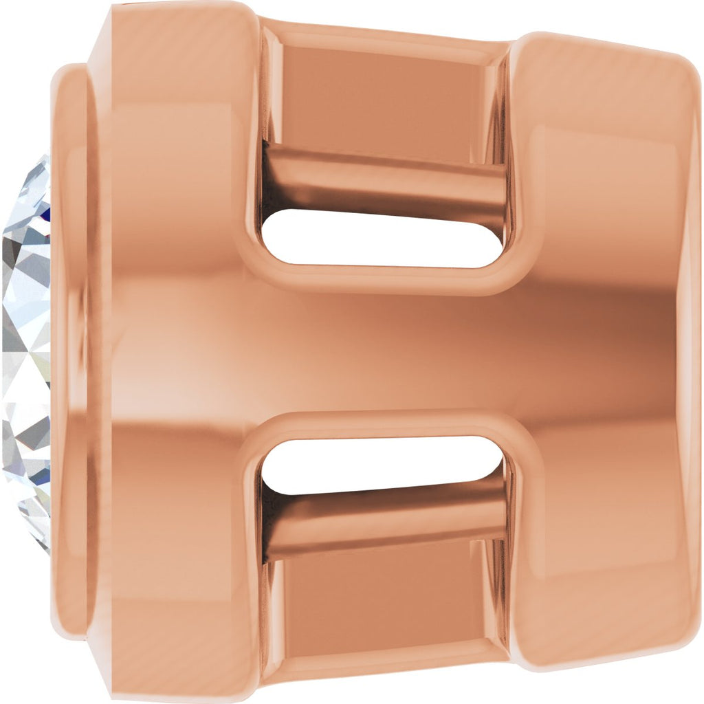 .06 CT Natural Diamond Slide Pendant in 14k rose gold