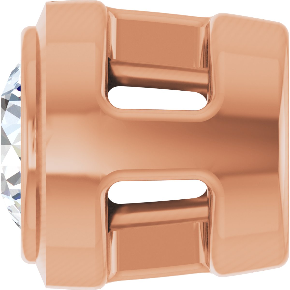 .06 CT Natural Diamond Slide Pendant in 14k rose gold